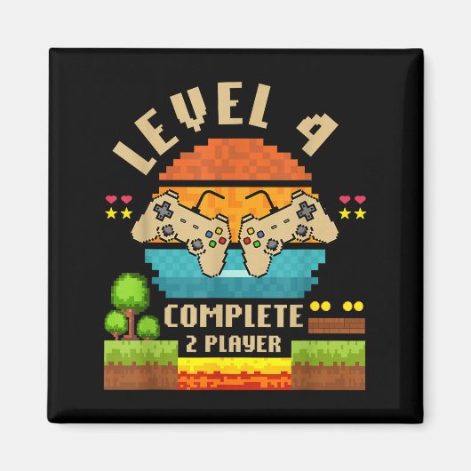 Level 4 Complete 4 Years Anniversary Video Game Gi Magnet (Vorne)