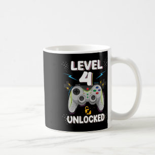 Level 4 freigeschaltet Videospiel 4. Geburtstag Ga Kaffeetasse
