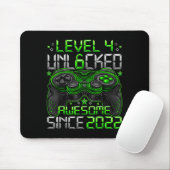 Level 4 Unlocked 4 Year Old Boys 4th Birthday Boy  Mousepad (Mit Mouse)