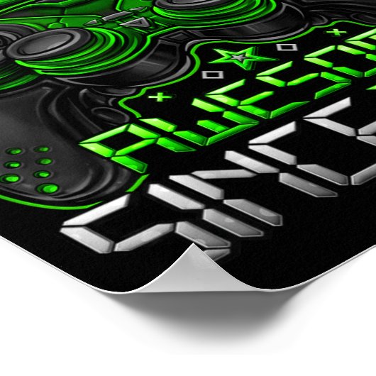 Level 4 Unlocked 4 Year Old Boys 4th Birthday Boy Poster (Ecke)