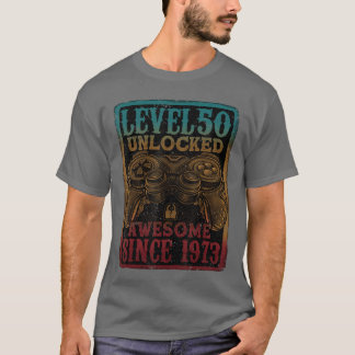 Level 50 freigeschaltet Awesome seit 1973 50. Gebu T-Shirt
