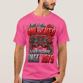 Level 50 freigeschaltet Awesome seit 1975 50. Gebu T-Shirt