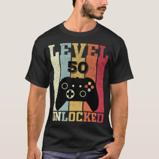 Level 50 Freigeschaltet Lustiges Videospieler 50.  T-Shirt