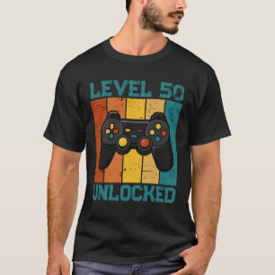 Level 50 Freigeschaltet Retro-Gamer Vintage T-Shirt