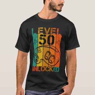 LEVEL 50 LOCKED FUNNY GAMER GEEK 50. GEBURTSTAG T-Shirt