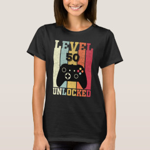 Level 50 Unlocks Videospiel 50. Geburtstag 1 T-Shirt