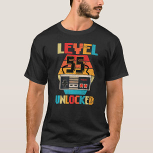 Level 55 Unlocks Videospiel 55 Geburtstag T-Shirt