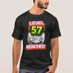 Level 57 Erreichtes Gamer 57. Geburtstag Videospie T-Shirt