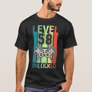 Level 58 Unlock Video Gamer 58. Geburtstags-T-Shir T-Shirt