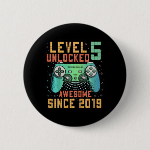 Level 5 freigeschaltet 5. Geburtstag Geschenke für Button