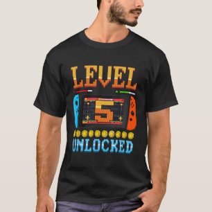 Level 5 freigeschaltet 5. Geburtstags-Shirt Videos T-Shirt