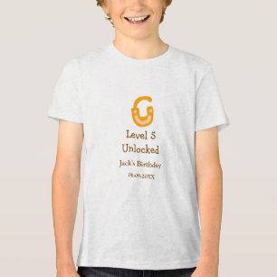 Level 5 freigeschaltet Schloss orange braun Alles Tri-Blend Shirt