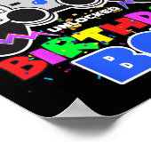 Level 5 freigeschaltet Videospiel Geburtstag Junge Poster (Ecke)