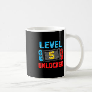 Level 5 freigeschalteter Gamer 5. Geburtstagsgesch Kaffeetasse