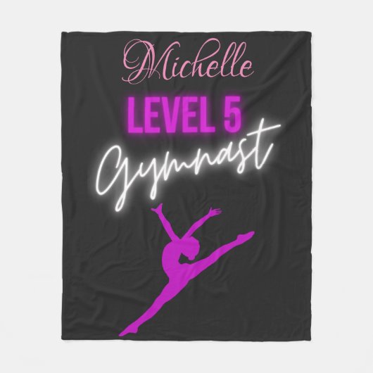 Level 5 Gymnast Personalisiert Fleece Blankon (Vorderseite)
