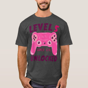 Level 5 Unlock Gamer Girl Video Game 5. Geburtstag T-Shirt