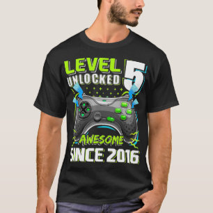 Level 5 Unlock Phantastisch 2016 Videospiel 5. Geb T-Shirt