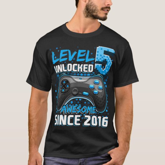 Level 5 Unlock Phantastisch 2016 Videospiel 5. Geb T-Shirt (Vorderseite)