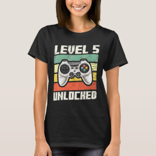 Level 5 Unlock Video Game 5. Geburtstag Gamer Bo T-Shirt