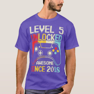 Level 5 Unlock Video Game 5. Geburtstag Gamer Boy T-Shirt