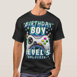 Level 5 Unlock Video Game 5. Geburtstag Gamer Boy T-Shirt
