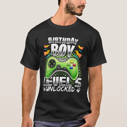 Level 5 Unlock Video Game 5th Birthday Gamer Gif T-Shirt (Vorderseite)
