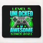 Level 5 Unlocked 5 Year Old For Boys 5th Birthday Mousepad (Vorne)