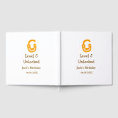 Level 5 unlocked lock orange brown happy birthday gästebuch (Voll)