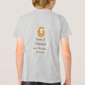 Level 5 unlocked lock orange brown happy birthday Tri-Blend shirt (Rückseite)