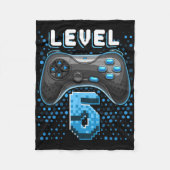 Level 5 Video Game Controller 5th Birthday Gamer G Fleecedecke (Vorderseite)