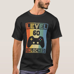 Level 60 Unlock Video Gamer 60. Geburtstag Gaming T-Shirt