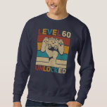 Level 60 Unlocked 60th Birthday 60 Years Old Sweatshirt<br><div class="desc">Level 60 Unlocked 60th Birthday 60 Years Old Gamer Women Men Gift. Perfect gift for your dad,  mom,  dad,  men,  women,  friend and family members on Thanksgiving Day,  Christmas Day,  Mothers Day,  Fathers Day,  4th of July,  1776 Independent Day,  Veterans Day,  Halloween Day,  Patrick's Day</div>