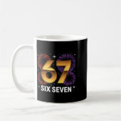 Level 67 Complete Six Seven Birthday Fireworks Kaffeetasse (Links)