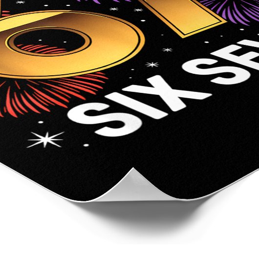 Level 67 Complete Six Seven Birthday Fireworks  Poster (Ecke)