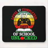 Level 67 Completed Days Of School Unlocked Gamer S Mousepad (Vorne)