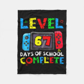 Level 67 Days Of School Complete Six Seven Meme Ki Fleecedecke (Vorderseite)