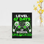 Level 67 Days Of School Unlocked Boys 67th Day Of Karte (Gelbe Blume)