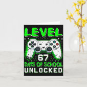 Level 67 Days Of School Unlocked Boys 67th Day Of Karte (Gelbe Blume)