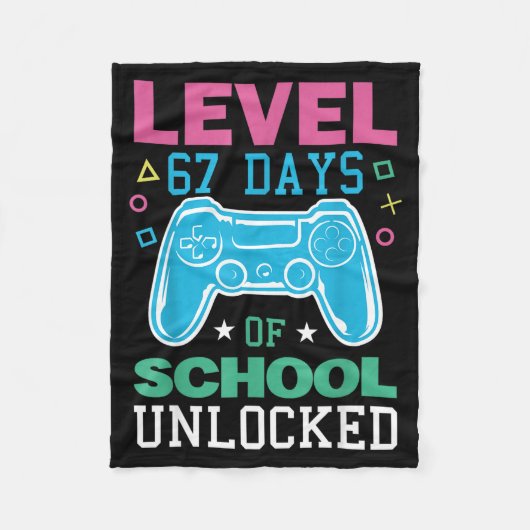 Level 67 Days Of School Unlocked Funny 6 7 Meme Ga Fleecedecke (Vorderseite)