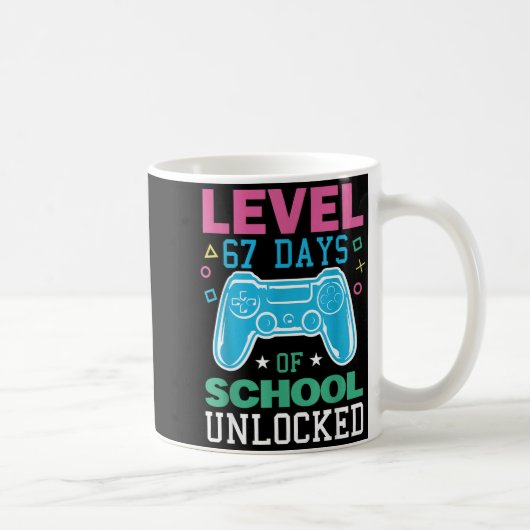 Level 67 Days Of School Unlocked Funny 6 7 Meme Ga Kaffeetasse (Rechts)