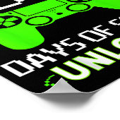 Level 67 Days Of School Unlocked Funny Gamer Kids Poster (Ecke)