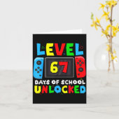 Level 67 Days Of School Unlocked Gamer Video Funny Karte (Gelbe Blume)