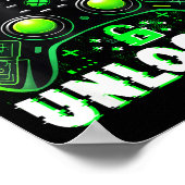 Level 67 Days Of School Unlocked Gamer Video Funny Poster (Ecke)