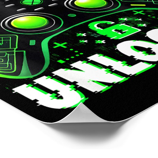 Level 67 Days Of School Unlocked Gamer Video Funny Poster (Ecke)