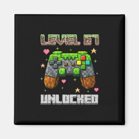 Level 67 freigeschaltete Gaming-Schule-Meme Sechs Magnet (Vorne)