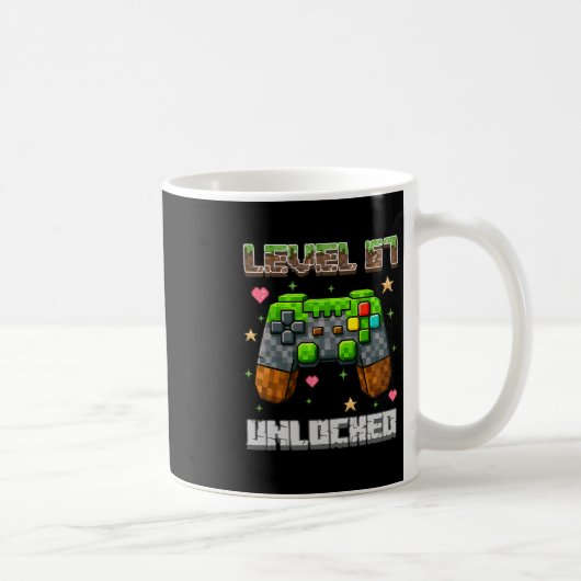 Level 67 freigeschaltete Gaming-Schule-Meme Six Se Kaffeetasse (Rechts)