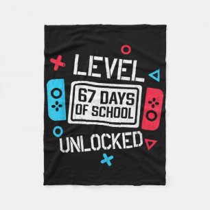 Level 67 Schultage freigeschaltet Gamer Video Lust Fleecedecke