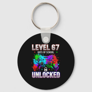 Level 67. Schultage freigeschaltet Gamer Video Spi Schlüsselanhänger