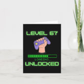 Level 67 Unlocked Gaming 6-7 School Meme Six Seven Karte (Vorderseite)