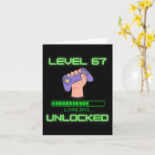 Level 67 Unlocked Gaming 6-7 School Meme Six Seven Karte (Gelbe Blume)